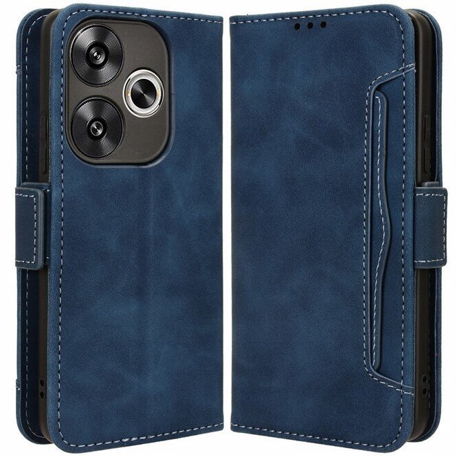 Etui Z Klapką Do Xiaomi Poco F6 Solidny Pokrowiec Obudowa Portfel Eko Skóra