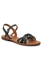 Sandały damskie - Geox Sandały D Sozy S D35LXB 01J47 C9999 Czarny - miniaturka - grafika 1