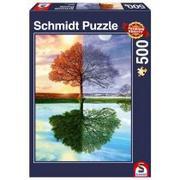 Puzzle - Schmidt Spiele PQ Puzzle 500 el. Jedno drzewo - cztery pory roku - miniaturka - grafika 1