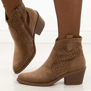 Coffee jesienne botki damskie, kowbojki S.Barski 52-529 - S.BARSKI - Botki damskie - miniaturka - grafika 1