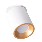 Oprawy, klosze i abażury - Polux Oczko przegubowe podtynkowe Haron 1x10W GU10 biało-złote 314215 - miniaturka - grafika 1