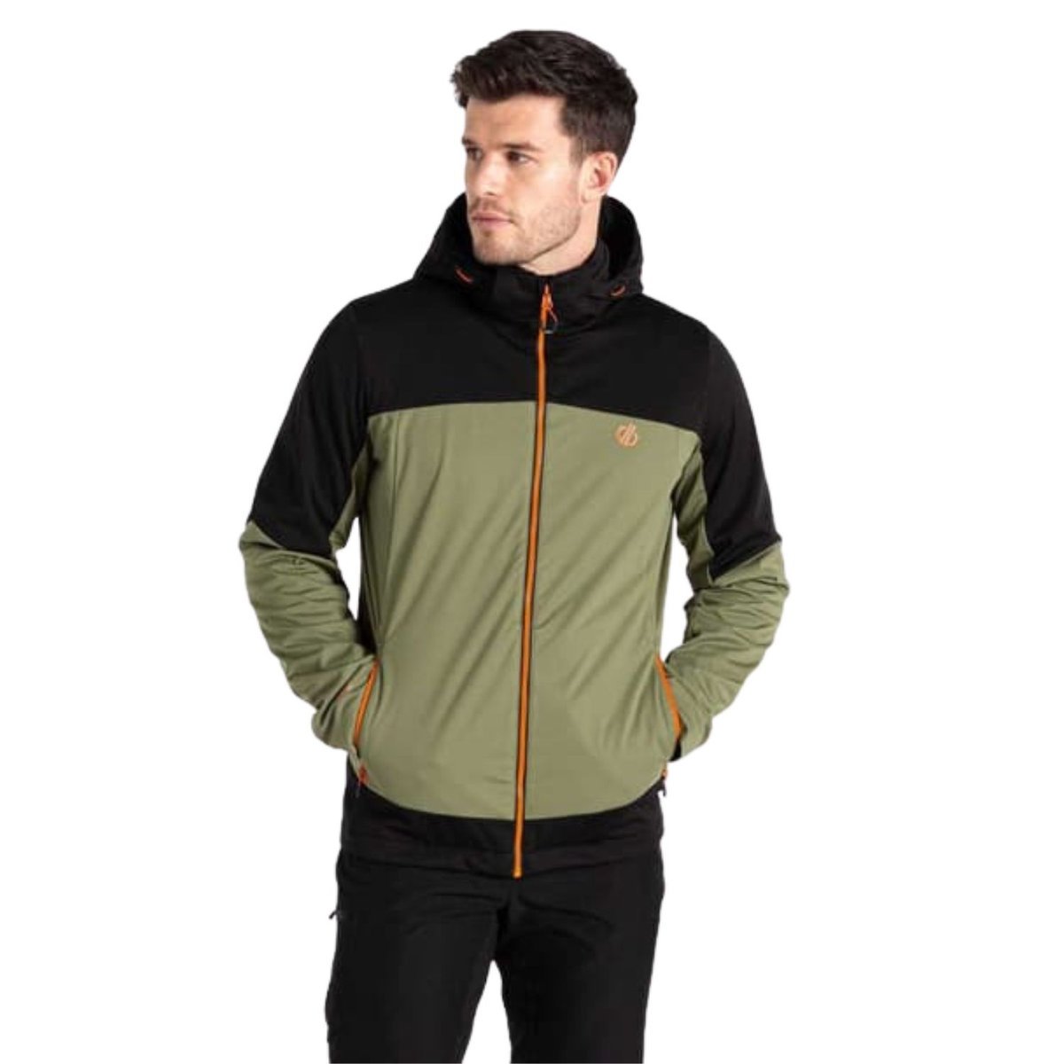 Kurtka męska Dare2b Mountaineer softshell z odpinanym kapturem zielona-XXL