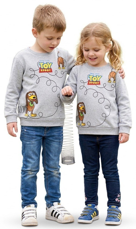 Bluza dziecięca unisex Toy Story – Slinky Dog szara, rozmiar 116 cm