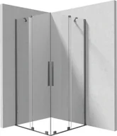 Kabiny prysznicowe - Deante Kabina Prysznicowa Prizma 80X80 Kwadratowa Grafit Transparentne Kpndp08P08 - miniaturka - grafika 1