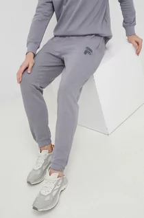 Spodnie męskie - Fila spodnie dresowe bawełniane kolor szary gładkie - grafika 1
