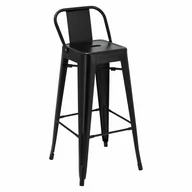 Taborety i hokery - Tolix DKWADRAT Hoker Paris Back short 75cm black insp. 178319 - miniaturka - grafika 1