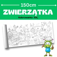 Kolorowanki, wyklejanki - Zwierzątka XXL - kolorowanka o długości 150cm - miniaturka - grafika 1