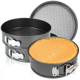ZESTAW 3 SZT TORTOWNIC CIAST TORTOWNICA OKRĄGŁA BLACHA DO PIECZENIA TORTÓW - Formy do ciast ZESTAW 3 SZT TORTOWNIC CIAST TORTOWNICA OKRĄGŁA BLACHA DO PIECZENIA TORTÓW - Formy do ciast - miniaturka - grafika 1
