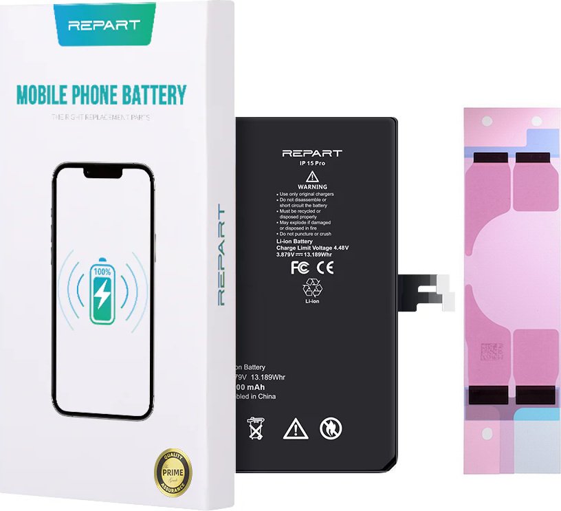 Bateria zastępcza TRADEBIT REPART kompatybilna z Apple iPhone 15 Pro - Li-Ion - 3400 mAh - Bateria zastępcza o dużej pojemności