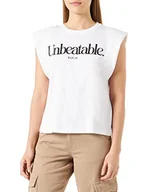 Koszulki i topy damskie - Replay T-shirt damski, 001 White, XL - miniaturka - grafika 1