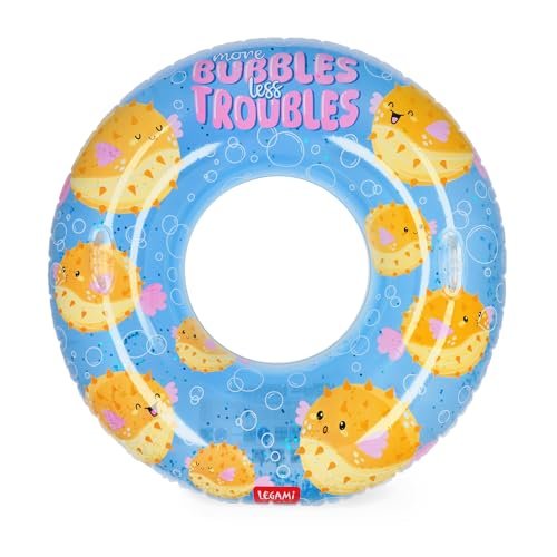 Legami - Nadmuchiwany pączek do basenu, maksi pączek dla młodzieży i dorosłych, nadmuchiwany dodatek do morza plażowego, podpora do 80 kg, pączek w kształcie ratunku, średnica 102 cm