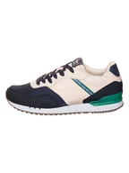 Trampki męskie - Pepe Jeans FOOTWEAR Sneakersy "Contrast" w kolorze granatowo-zielono-kremowym - miniaturka - grafika 1