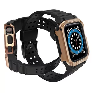 Protect Strap Band opaska z etui do Watch 7 / 6 / 5 / 4 / 3 / 2 / SE (41 / 40 / 38mm) obudowa pancerny pokrowiec na zegarek czarny - Etui i futerały do telefonów - miniaturka - grafika 3