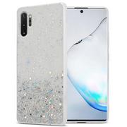 Etui i futerały do telefonów - Pokrowiec Do Samsung Galaxy NOTE 10 PLUS Etui w Przezroczysty z Brokatem Glitter Obudowa Case Cover TPU Cadorabo - miniaturka - grafika 1