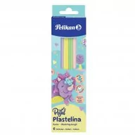Masy plastyczne - Pelikan Plastelina Pastel 6 kolorów - miniaturka - grafika 1