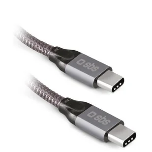 SBS USB-C to USB-C 240W 1m (szary) - Kable USB - miniaturka - grafika 1