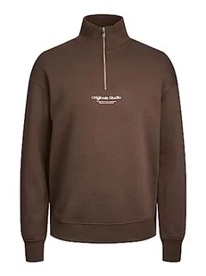 Bestseller A/S Jorvesterbro Sweat Quarter Zip Hn Sn sweter męski, czekoladowobrązowy, XXL - Swetry męskie - miniaturka - grafika 1