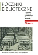 Czasopisma - Roczniki Biblioteczne LXVI 66/2022 - miniaturka - grafika 1