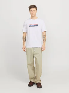 Jack & Jones Koszulka "Cyber" w kolorze białym - Koszulki męskie - miniaturka - grafika 1