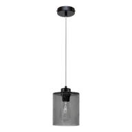 Lampy sufitowe - Britop Loftowa LAMPA wisząca ZEFIR 111870104 skandynawska OPRAWA szklany zwis przydymiony czarny - miniaturka - grafika 1