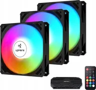 Wentylatory komputerowe - Wentylator upHere NK1206 ARGB Czarny 4-pack + Hub + Pilot F4X UPHERE NK1206 - 3 - miniaturka - grafika 1