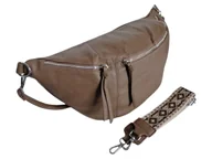 Nerki - Nerka Damska Torebka Saszetka Listonoszka Ramię Torba Duża Pojemna Brązowy - miniaturka - grafika 1