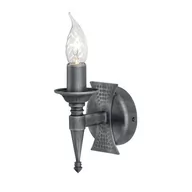 Lampy ścienne - Elstead Lighting Saxon 1Lt Black/Silver SAX1 BLK/SIL Elstead kinkiet świecznikowy stylowy SAX1 BLK/SIL) - miniaturka - grafika 1