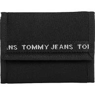 Portfele - Tommy Hilfiger Męskie portfele TJM Essential Nylon Trifold, czarne, jeden rozmiar, Czarny, rozmiar uniwersalny - miniaturka - grafika 1