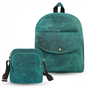 PLECACZEK DAMSKI SKÓRZANY T-18-HGR  I LISTONOSZKA DAMSKA NA RAMIĘ T-63-GR ZESTAW PREZENTOWY PAOLO PERUZZI ZUP-115-GR - Torebki damskie - miniaturka - grafika 1