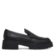 Półbuty damskie - Loafersy Calvin Klein Jeans Chunky Cupsole Ru Patch Lth YW0YW01862 Czarny - miniaturka - grafika 1