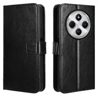 Portfele - Kompatybilny z Xiaomi Poco C75 4G / Redmi 14R 5G / 14C 4G / A4 5G Case Crazy Horse Texture PU Skórzany pokrowiec na portfel na telefon Czarny - miniaturka - grafika 1