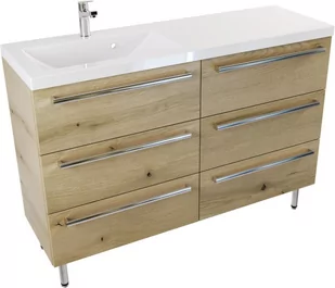 Szafka z umywalką ATHOS stojąca 120 cm lewa - Uchwyt Chromowany - Szafki łazienkowe - miniaturka - grafika 1