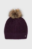 Czapki damskie - Helly Hansen czapka kolor fioletowy z grubej dzianiny - miniaturka - grafika 1