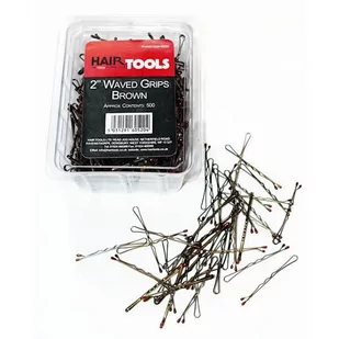 Hair Tools Wsuwki Do Włosów 5cm Brązowe 500 sztuk - Ozdoby do włosów - miniaturka - grafika 1