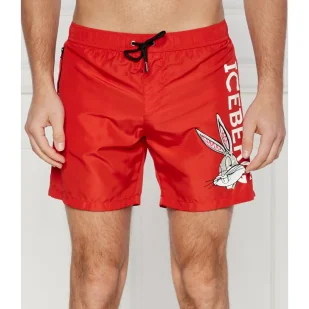 Iceberg Szorty kąpielowe ICEBERG X LOONEY TUNES | Regular Fit - Kąpielówki męskie - miniaturka - grafika 1