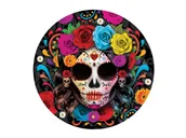 Halloween - Talerzyki Meksykańska Czaszka na Halloween - 23 cm - 6 szt. - miniaturka - grafika 1