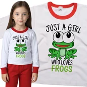 Piżamy dla dziewczynek - Piżama dziecięca Dziewczyna Która Kocha Żaby 86/92 - VoloDonum - miniaturka - grafika 1