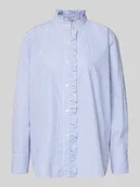 Bluzki damskie - Bluzka koszulowa o kroju relaxed fit z czystej bawełny - miniaturka - grafika 1