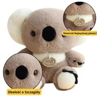 Maskotki i pluszaki - DLA DZIECI PLUSZOWA PRZYTULANKA MIŚ KOALA SZARY - miniaturka - grafika 1