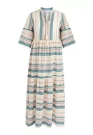 Sukienki - IZIA Damska sukienka w paski Maxi 19325636, różowa turkusowa wełna biała, XS, różowy, turkusowy, wełniany biały, XS - miniaturka - grafika 1