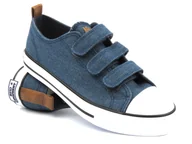 Buty dla chłopców - Klasyczne trampki młodzieżowe - American Club LH 93/24, niebieskie - AMERICAN CLUB - miniaturka - grafika 1