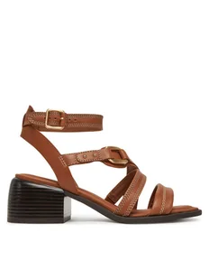 Clarks Sandały Morwyn Strap 26181244 Brązowy - Sandały damskie - miniaturka - grafika 1