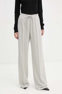 Iceberg spodnie z domieszką wełny kolor szary proste high waist B021 3068 - Spodnie damskie - miniaturka - grafika 1