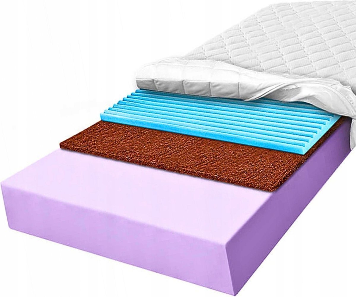 H3/4 Materac masujący 80x200x10 twardy z pianką HR i kokos konturowy pianka