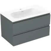 Szafki łazienkowe - Mexen Orio szafka łazienkowa 80 cm z umywalką Vela, 2 szuflady, grafit mat/biała mat - 91A10-08047-2-BFF66-W23M01 - miniaturka - grafika 1