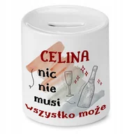 Skarbonki - Skarbonka Dla Celiny na Urodziny Imieniny Prezent z Nadrukiem ze Zdjęciem + Opakowanie na prezent (wzór 03) - miniaturka - grafika 1