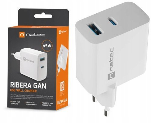 ŁADOWARKA UNIWERSALNA SIECIOWA KOSTKA DO ŁADOWANIA ADAPTER 45W USB-C NATEC