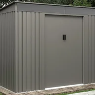 Altany ogrodowe - Wiata ogrodowa ze stali galwanizowanej w kolorze szarym 4,29 m² - FOLCO - miniaturka - grafika 1