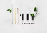 Długopisy - Zestaw trzech długopisów z grawerem + 10 wkładów - miniaturka - grafika 1