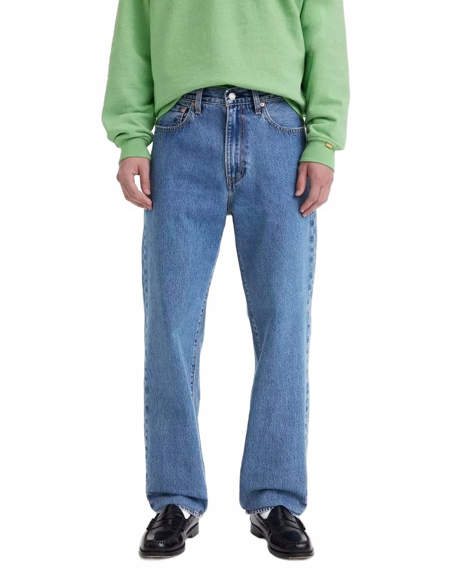 LEVIS JEANSY MĘSKIE PROSTE NIEBIESKIE Z PRZETARCIAMI BAWEŁNA 34X36 1JPA